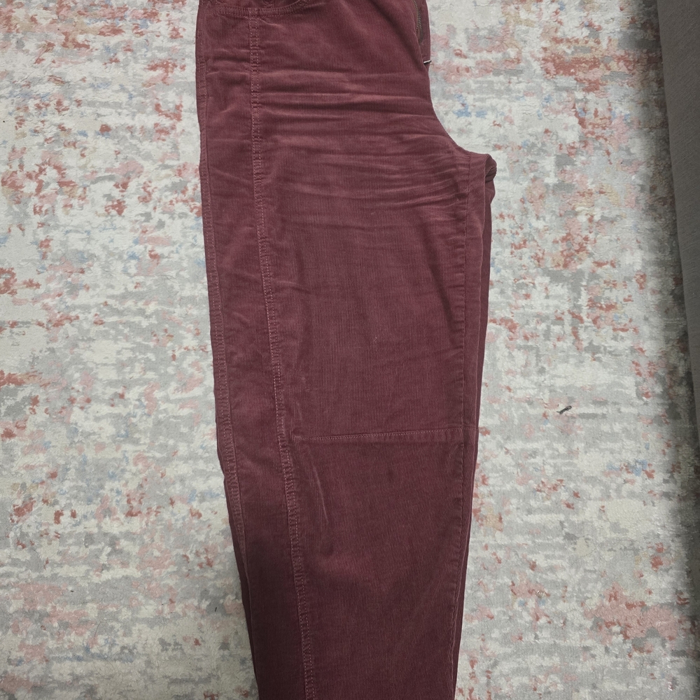 LOFT Burgundy Corduroy Pants